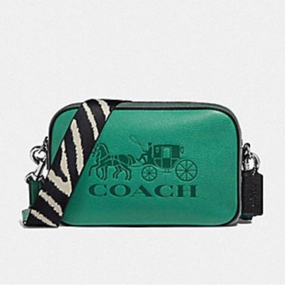 Coach Jes Green Leather Crossbody Bag - Rare